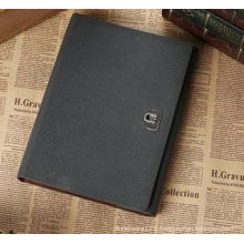 Custom PU Business Loose-Leaf Notebook, Metal Buckle Notepad for Gift